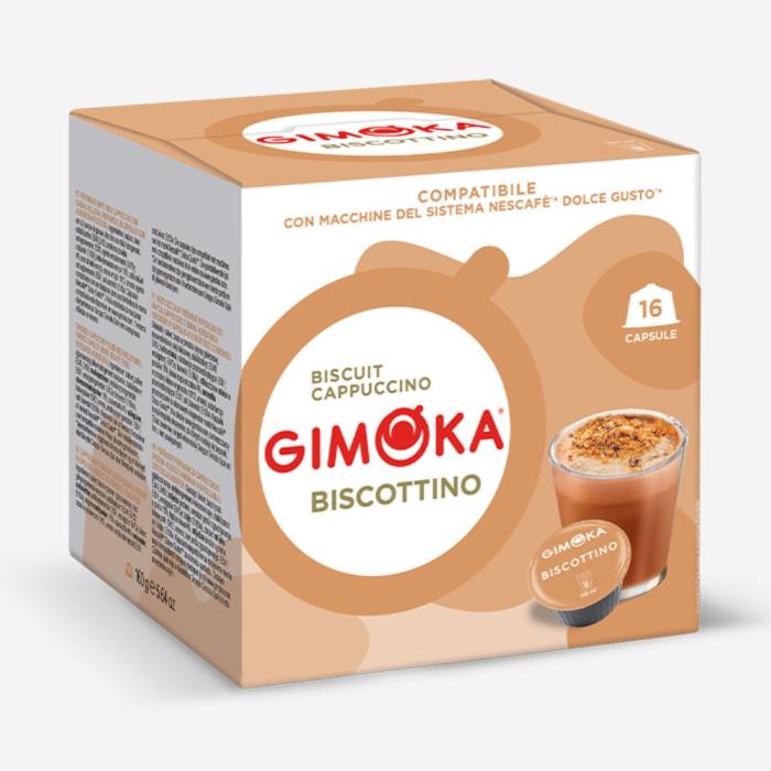 Gimoka Biscottino Dolce Gusto kapslid 16tk biskviidi cappuccino Dolce Gusto kapslid